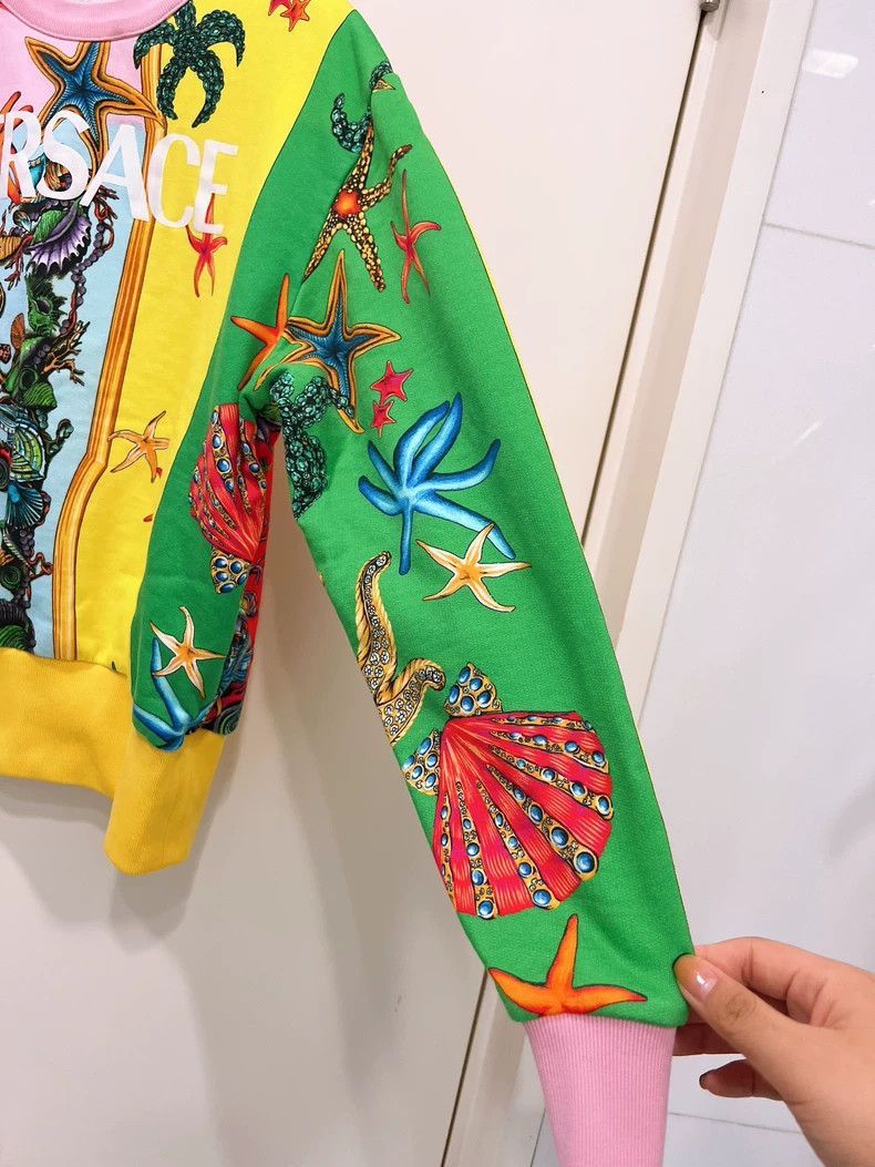 Versace Versace Colorful printed quirky marine sweatshirt Size M / US 6-8 / IT 42-44 - 6 Thumbnail
