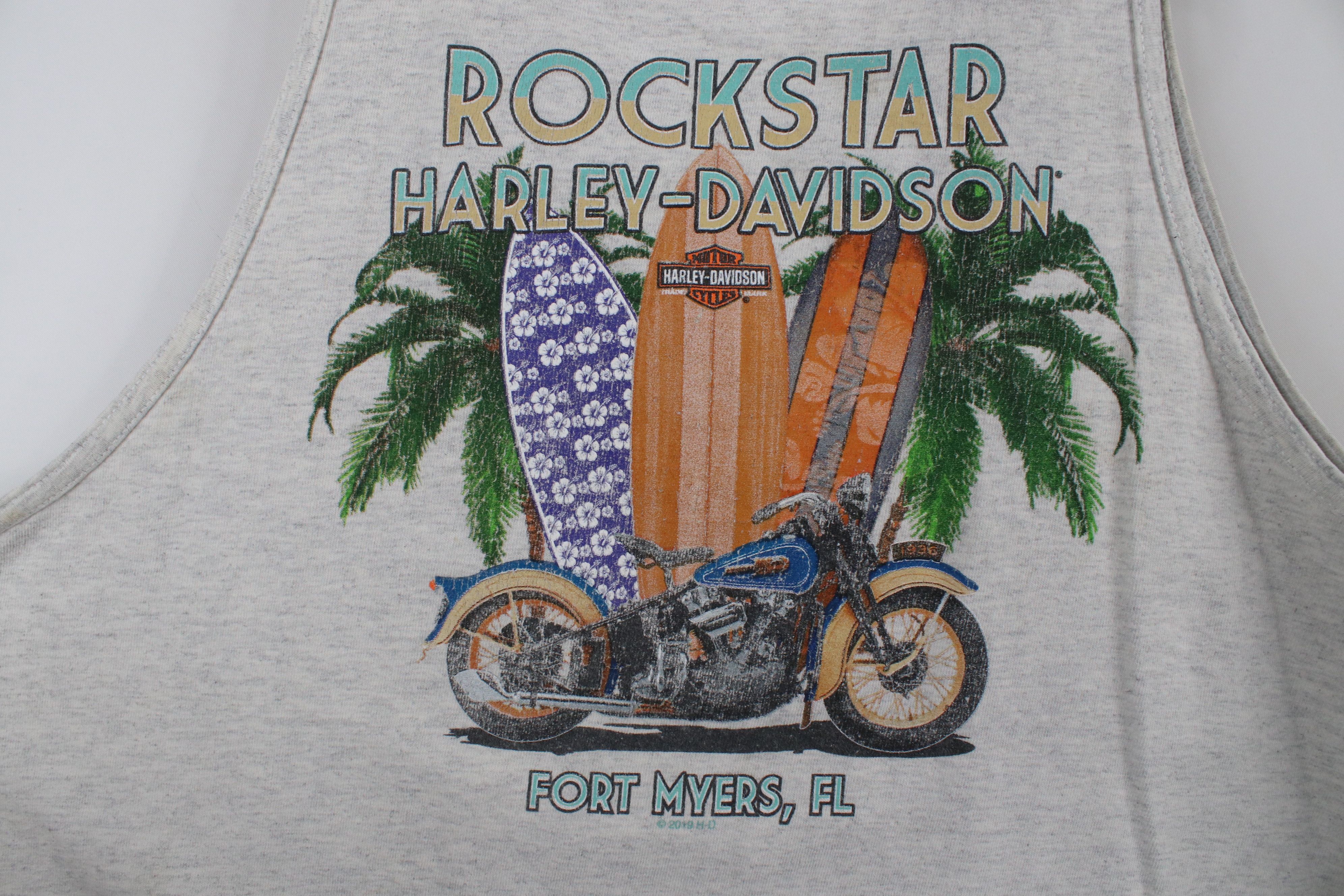 Harley Davidson × Vintage Vintage Y2K Harley Davidson Spell Surfing Tank Top T-Shirt Size US XL / EU 56 / 4 - 9 Thumbnail