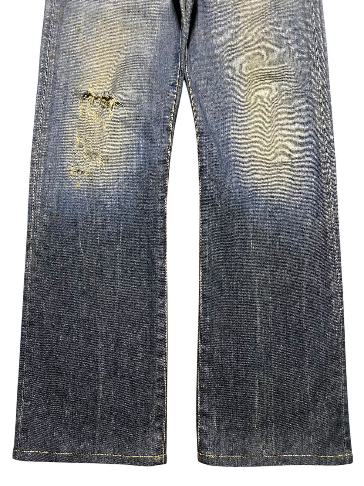 Edwin Vintage Edwin 503R Blue Trip Grunge Distressed Loose Jeans Size US 33 - 5 Thumbnail