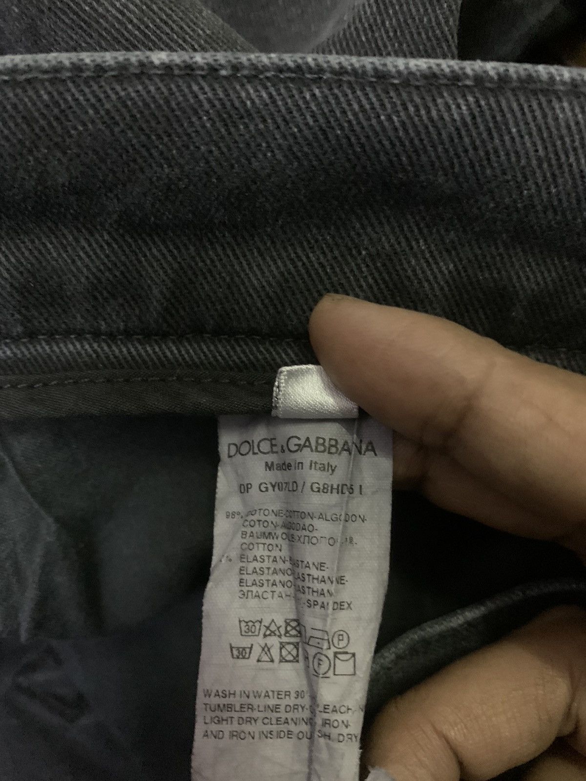 Dolce & Gabbana Dolce&Gabbana Skinny Super Black Denim Size 29" - 10 Thumbnail