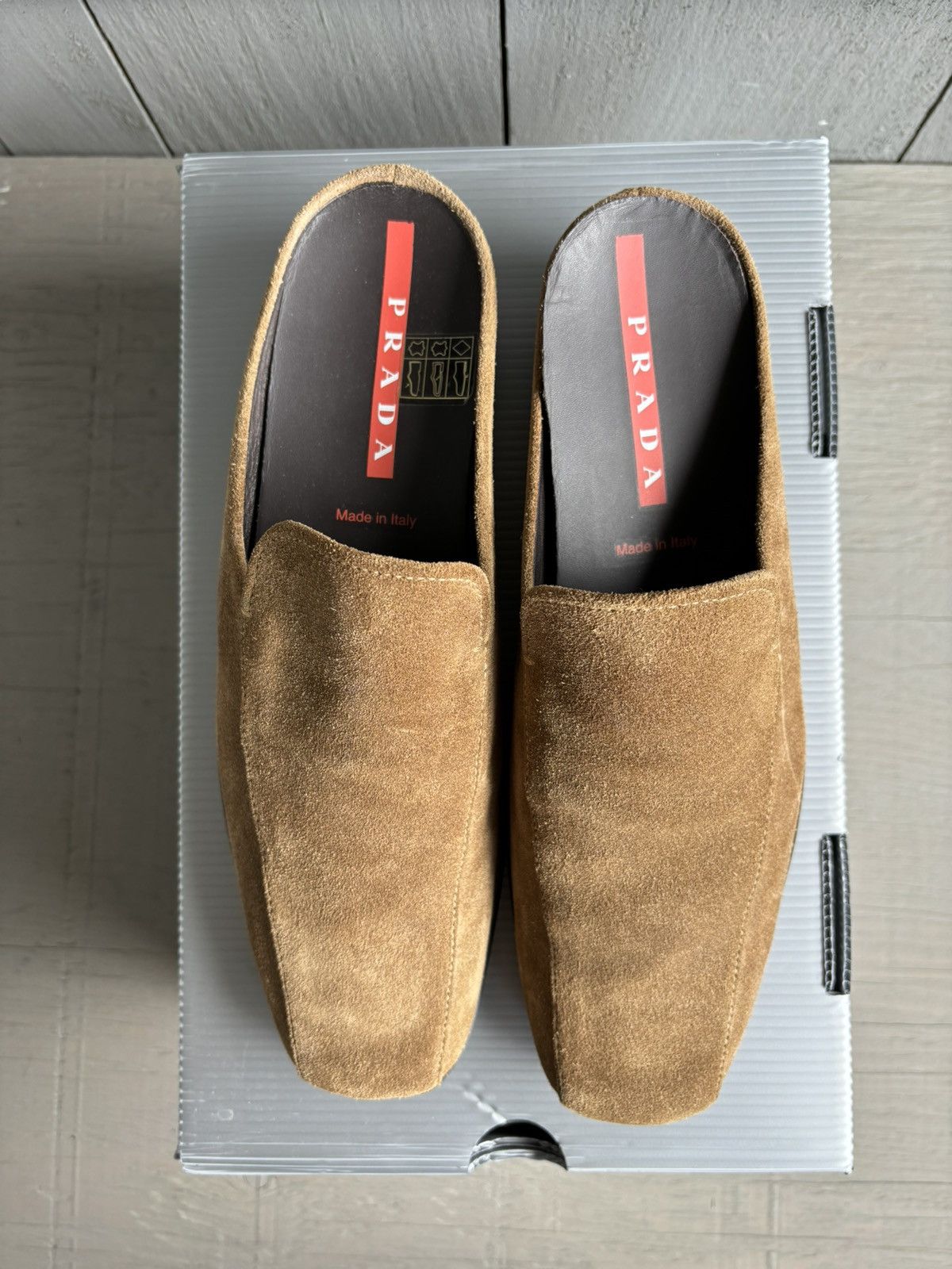 Prada × Vintage 2001 Prada Sport Mules Suede Vintage Square Toe 90s Sneaker Size US 6.5 / IT 36.5 - 5 Thumbnail