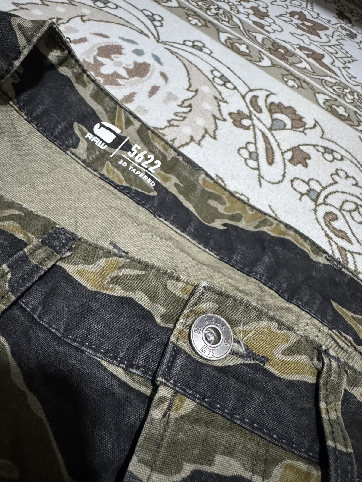 G-Star OG 5622 G Star Raw Tiger Stripe Double Knee Army Pant Size US 32 / EU 48 - 9 Thumbnail