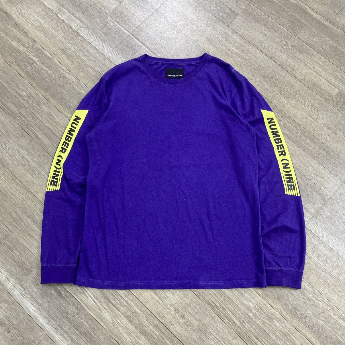 Number (N)ine 2000s Number (N)ine Spell Out Logo Tapped Purple Long Sleeve Size US L / EU 52-54 / 3 - 1 Thumbnail