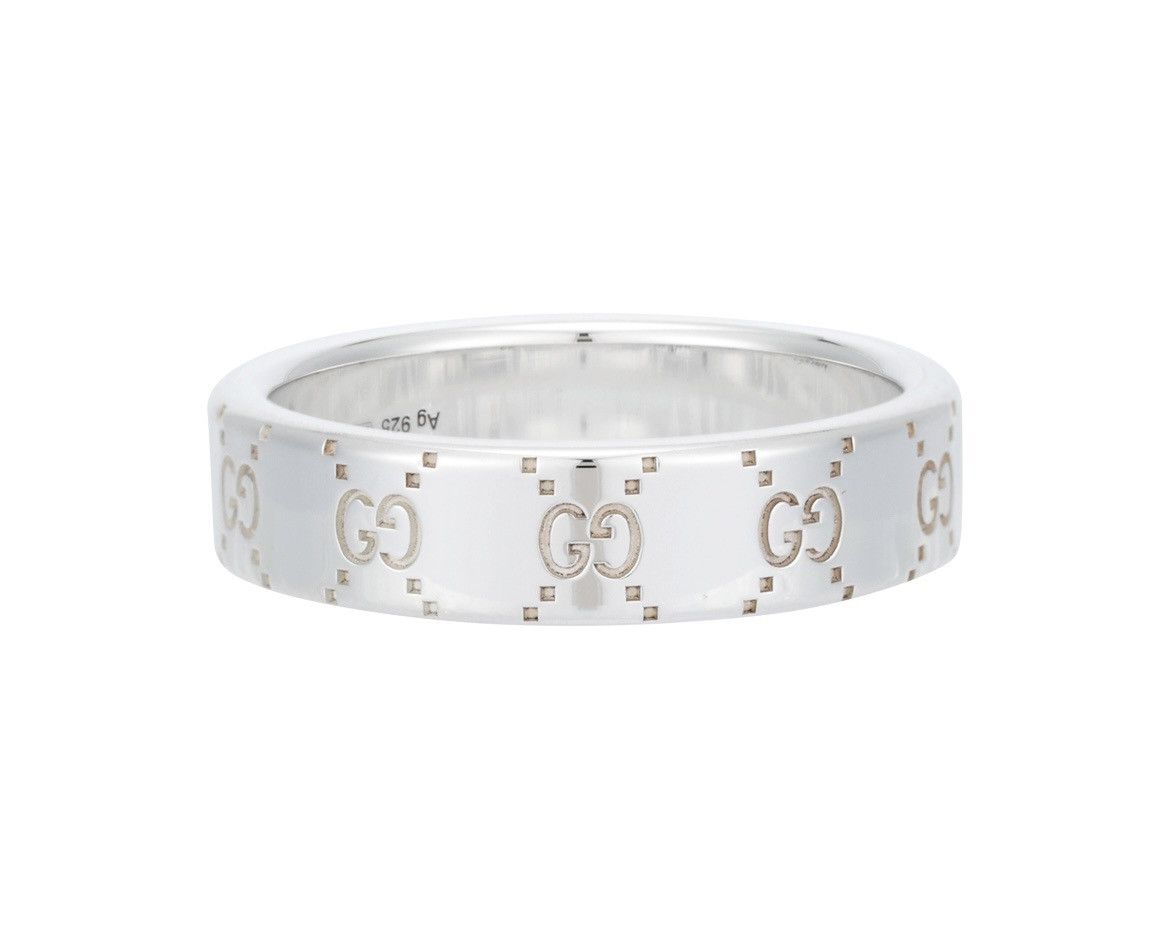 Gucci Gucci Signature GG Wide Logo Ring AG 925 814720 Size ONE SIZE - 1 Thumbnail