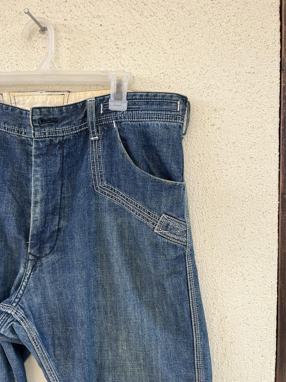Vintage SACRIFICE Japan Union Made Dirty Muddy Denim Sailor Jeans Size US 34 / EU 50 - 11 Thumbnail