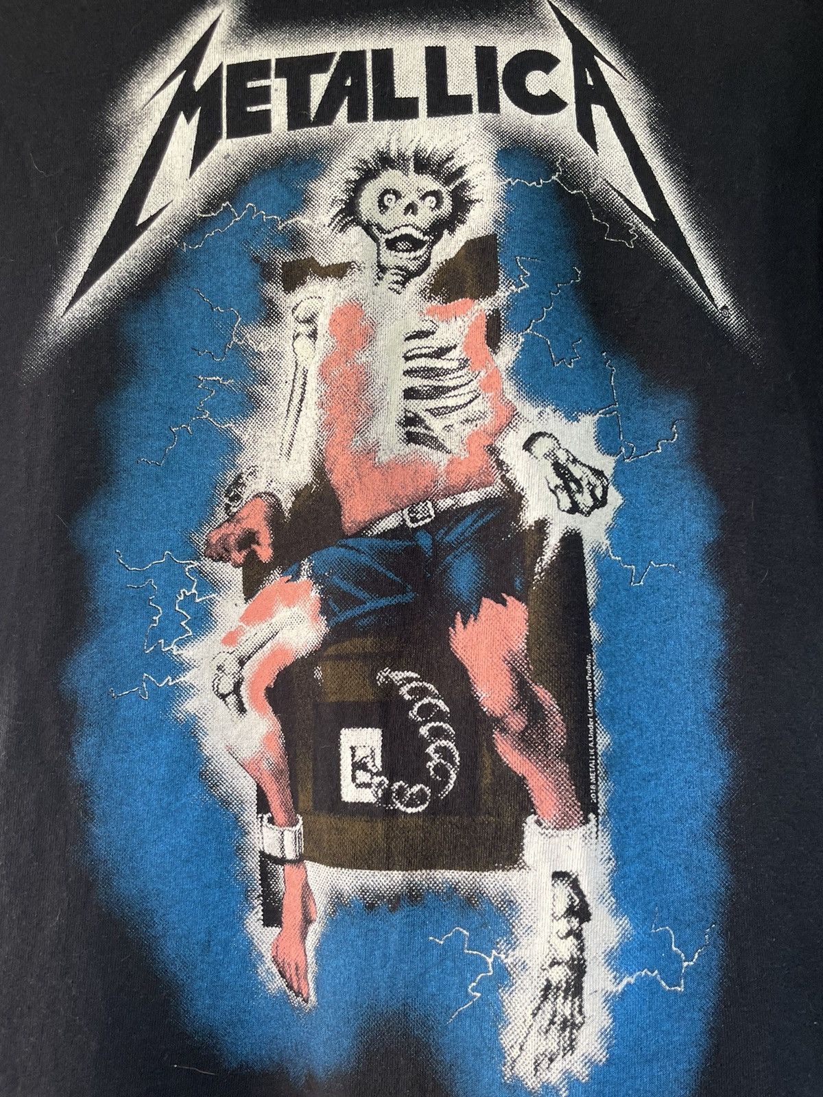 Metallica Vintage Metallica 2007 Ride The Lightning T-Shirt Black Size US XL / EU 56 / 4 - 8 Thumbnail