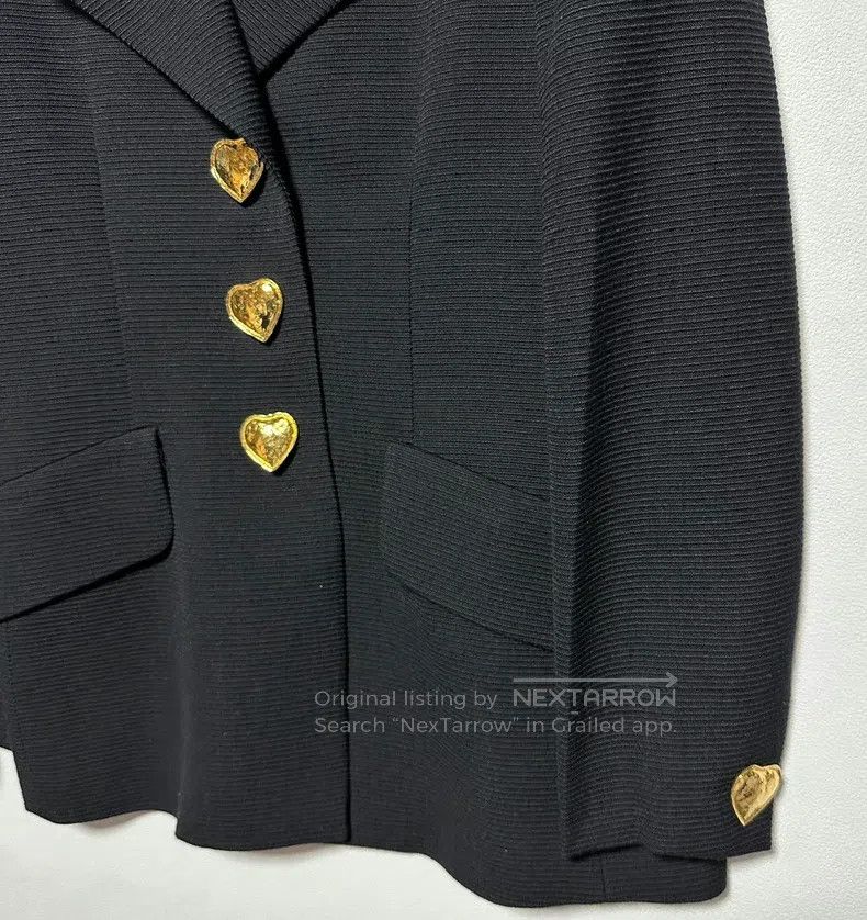 Saint Laurent Paris Saint Laurent Paris Black Wool Antique Suit Jacket with La Size US L / EU 52-54 / 3 - 4 Thumbnail