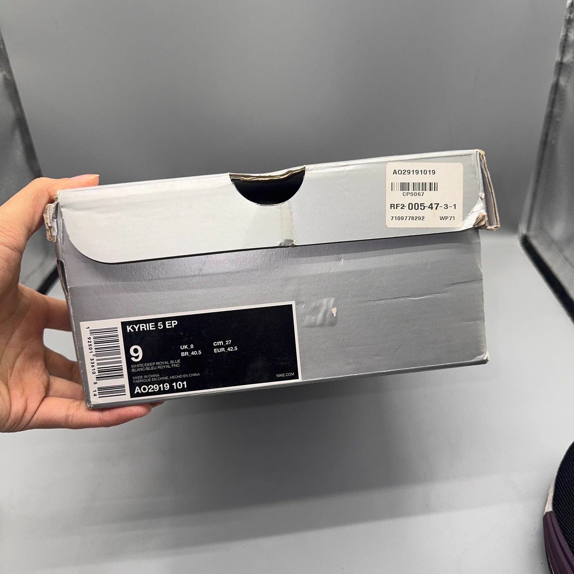 Nike Nike Kyrie 5 Men's White Blue 42.5 EUR Size US 9.5 / EU 42-43 - 8 Thumbnail