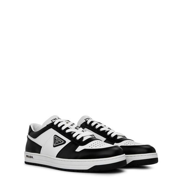 Prada Men'S Downtown Leather Low Top Trainers Size US 9 / EU 42 - 4 Thumbnail