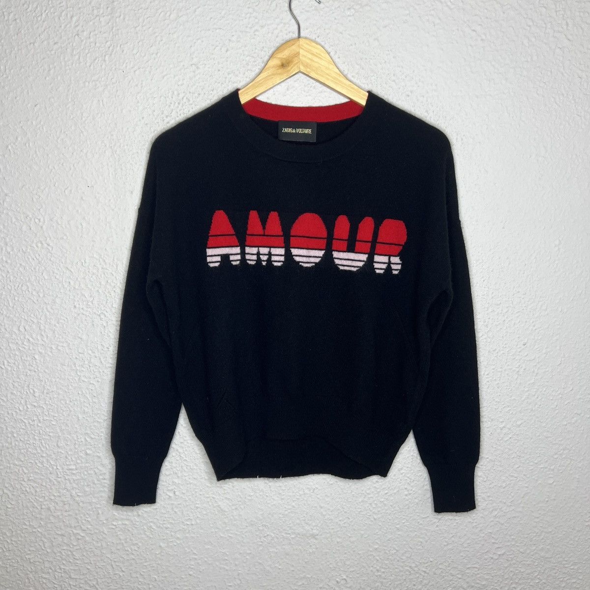 Designer × Japanese Brand × Zadig & Voltaire Zadig & Voltaire Cashmere Amour Black Pullover Sweater S Size S / US 4 / IT 40 - 1 Thumbnail