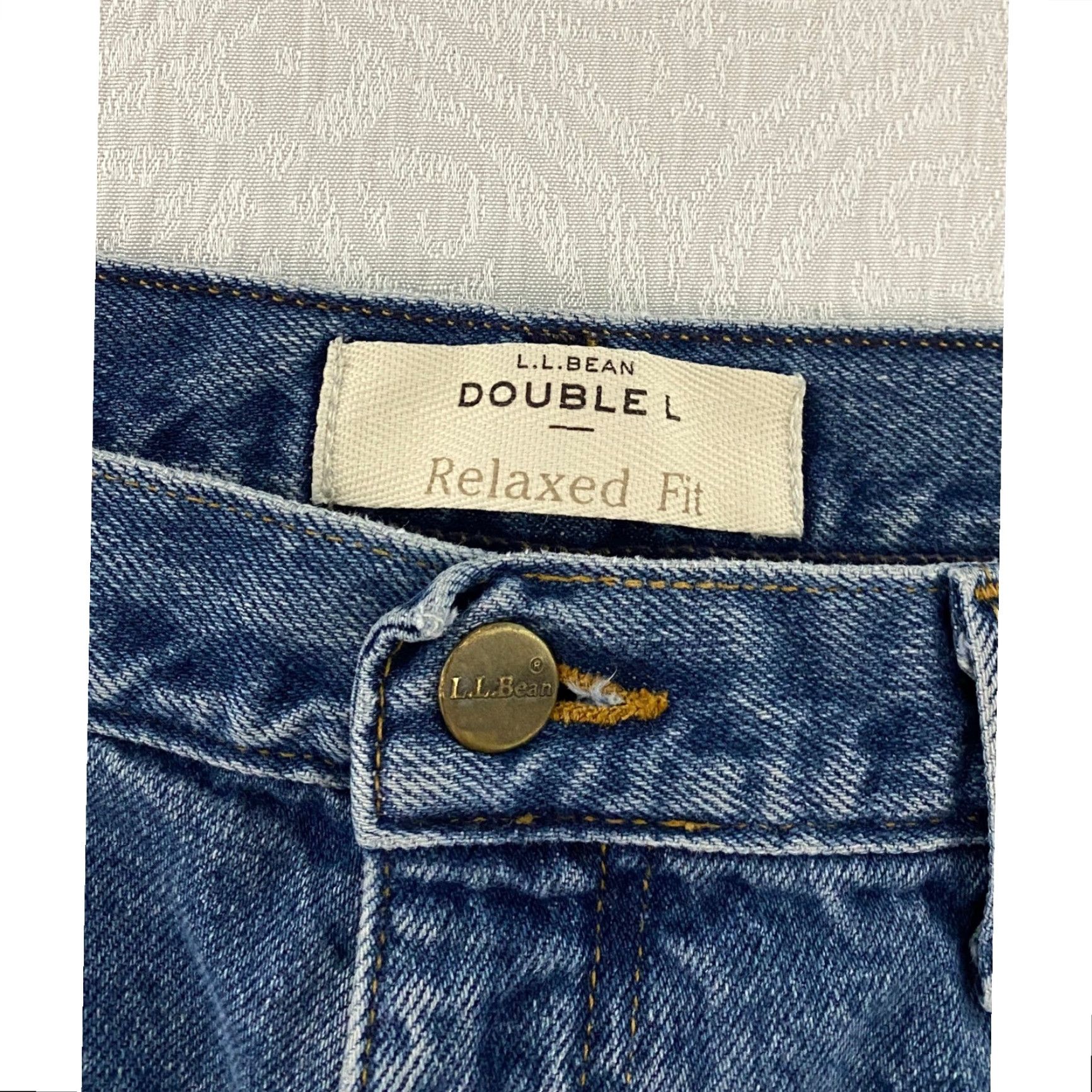 Vintage LL Bean Jeans Relaxed Fit Lined Blue Denim Women's 16 Reg Winter Pants Size 38" / US 16 / IT 52 - 4 Thumbnail