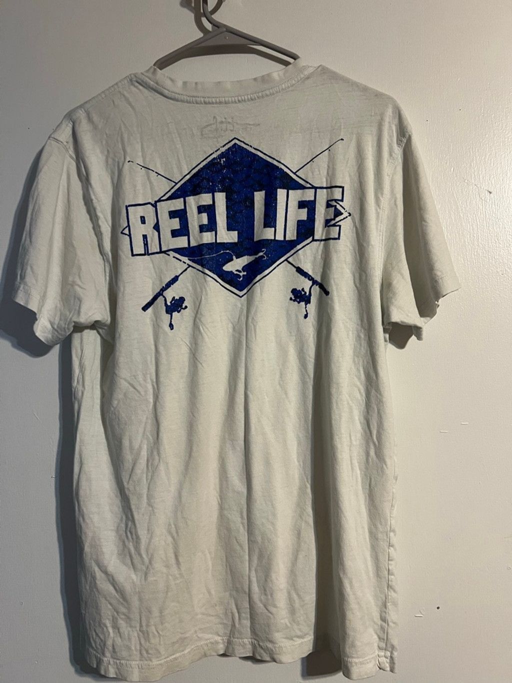 Other Men's Reel Life White & Blue Short Sleeve Tee M Size US M / EU 48-50 / 2 - 2 Thumbnail