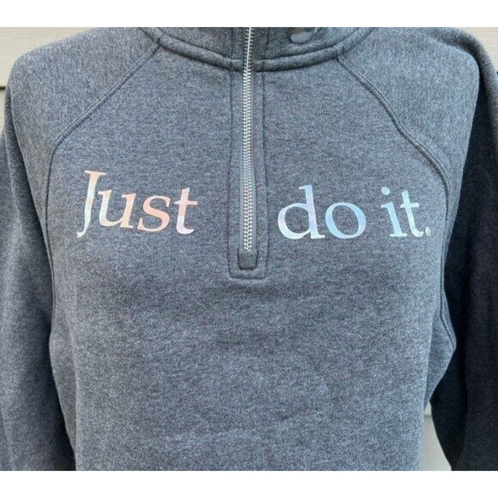 Nike Nike Women's Grey Cropped French Terry Top size S A000236 Size S / US 4 / IT 40 - 4 Thumbnail