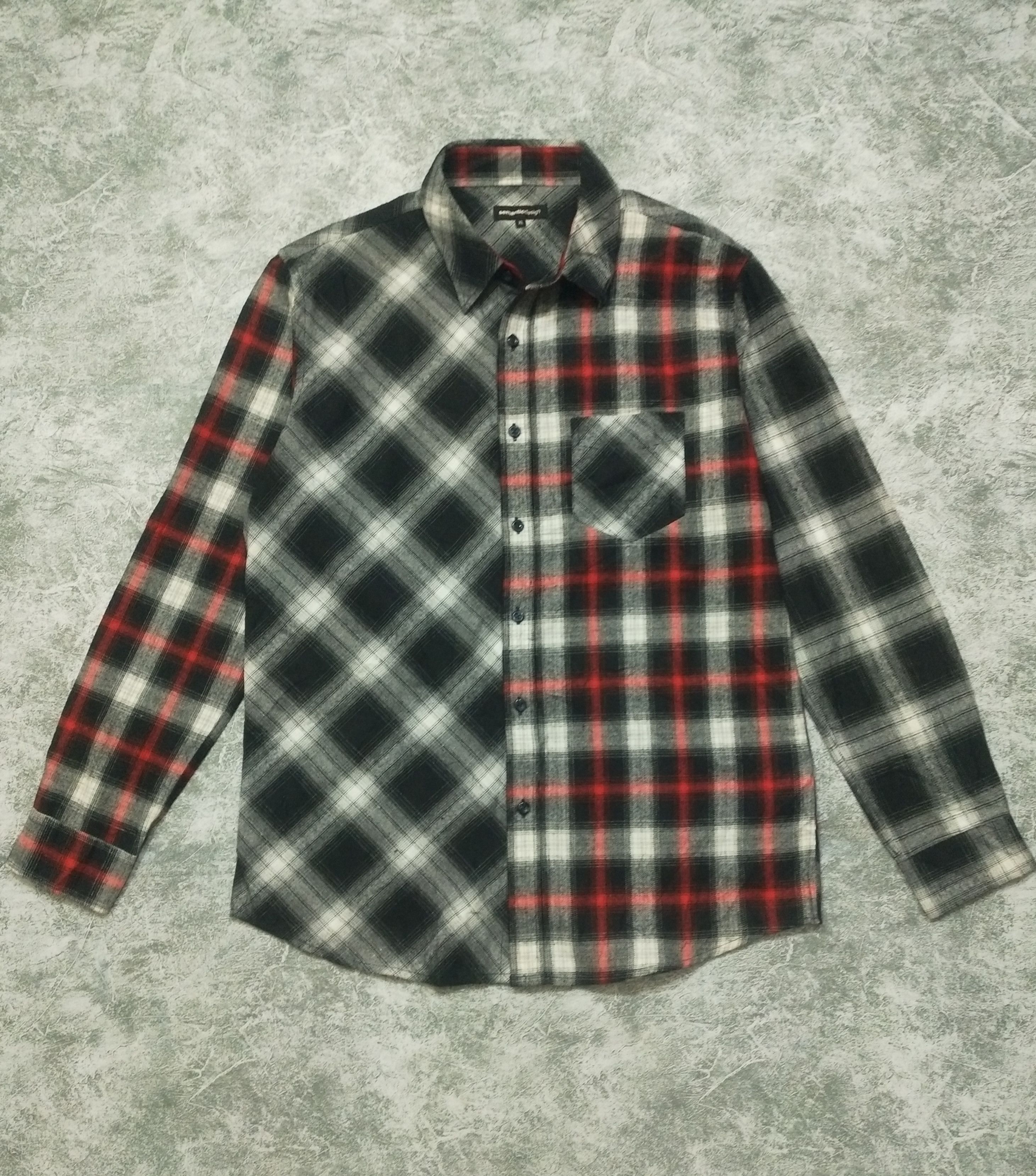 Japanese Brand 2000s Semantig Design Vintage Plaid Size US M / EU 48-50 / 2 - 1 Thumbnail