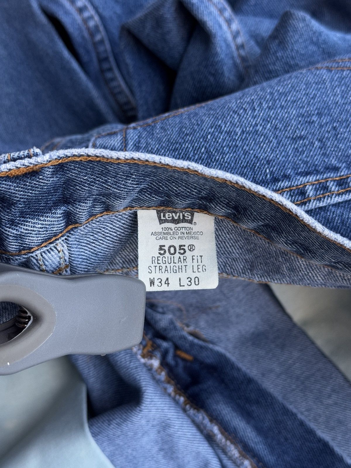 Levi's VINTAGE 90s LEVIS 505 STRAIGHT LEG DENIM JEANS 34x30 Size US 34 / EU 50 - 6 Thumbnail