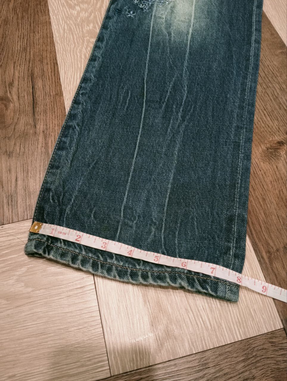 Japanese Brand VINTAGE JAPANESE NAMITATSU GADO EMBROIDERY ART JEAN Size US 33 - 20 Thumbnail