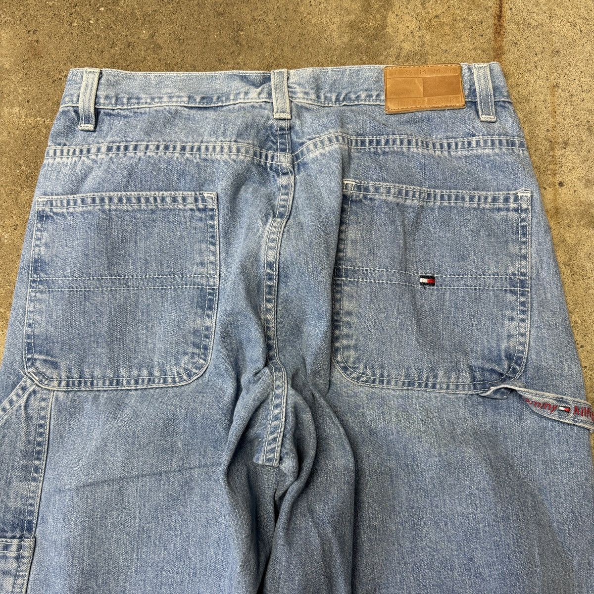 Vintage Tommy Jeans Faded Light Wash Baggy Jeans Grunge Skater Size US 28 / EU 44 - 4 Thumbnail