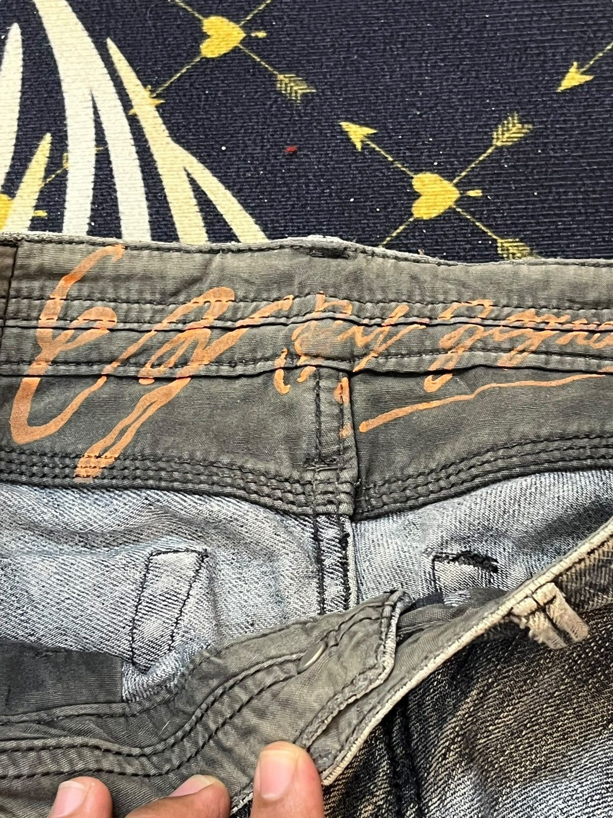 14th Addiction Vintage Ermenegildo Zegna by Zegna Gaded Grunge Denim Size US 31 - 5 Thumbnail