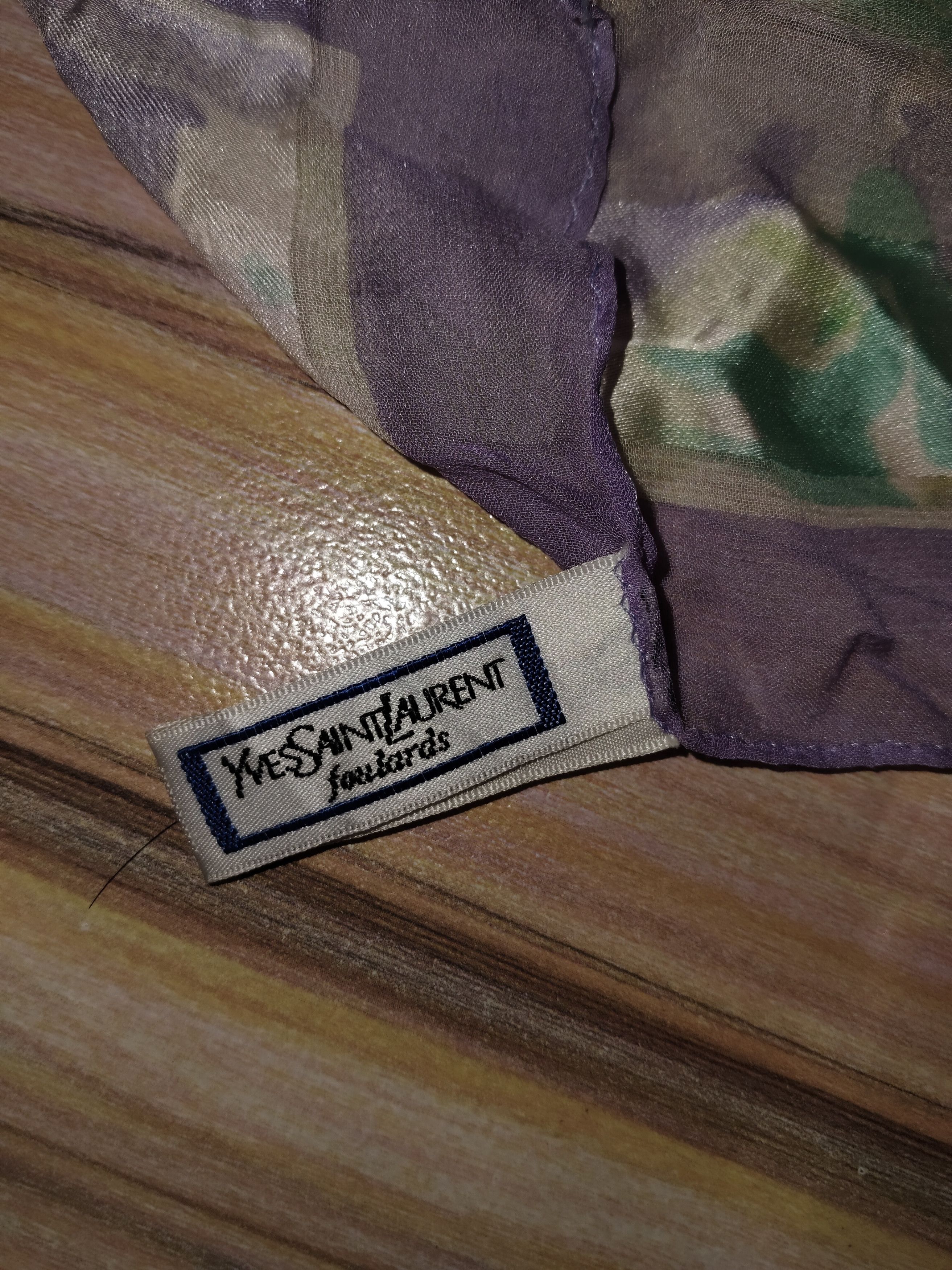 Yves Saint Laurent YVES SAINT LAURENT Floral Scarf Size ONE SIZE - 3 Thumbnail