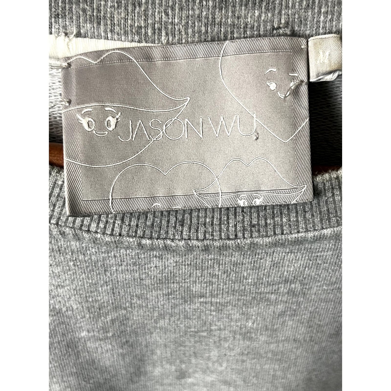 Jason Wu Jason Wu Men's Medium Gray Crewneck Sweatshirt Smiley Heart Size US M / EU 48-50 / 2 - 4 Thumbnail