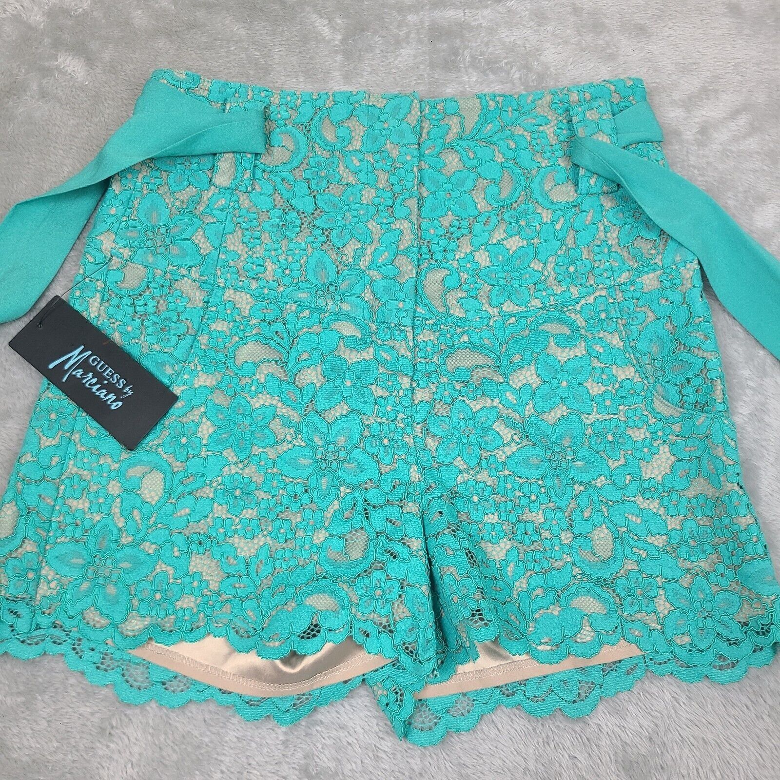 Guess Marciano by Guess High Waisted Teal lace short Size 4 Size 27" / US 4 / IT 40 - 1 Thumbnail