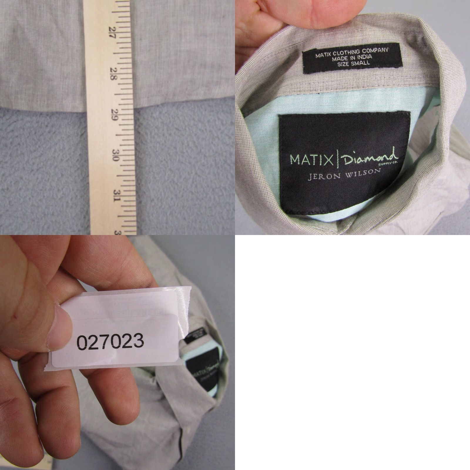 Diamond Supply Co. Diamond Supply Co. Shirt Men Slim Fit Button-Up Gray Small Size US S / EU 44-46 / 1 - 8 Thumbnail