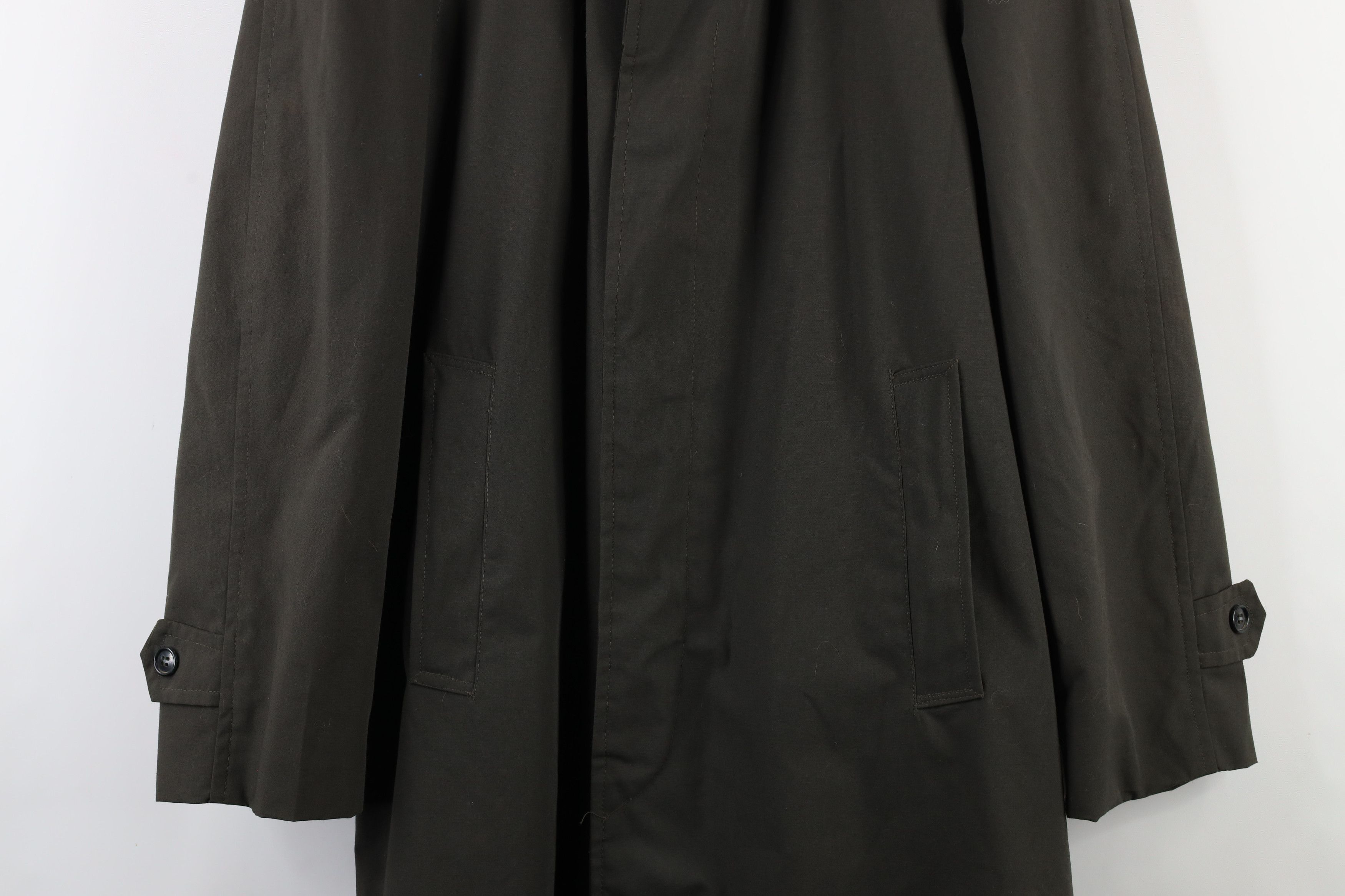 Vintage Vintage 60s 70 Streetwear Trench Coat Rain Jacket Green USA Size US L / EU 52-54 / 3 - 3 Thumbnail