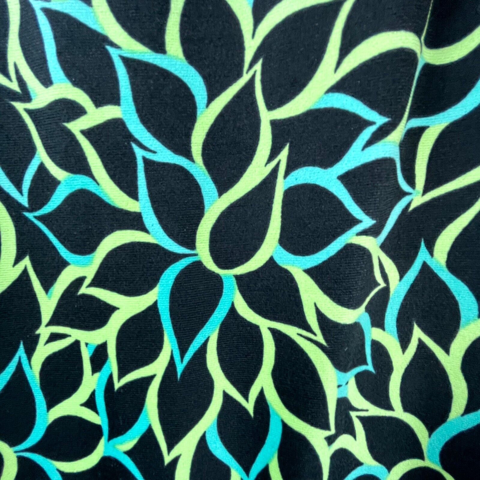 Bob Mackie Bob Mackie Dress M Black Green Patterned Stretch Artsy Size M / US 6-8 / IT 42-44 - 3 Thumbnail