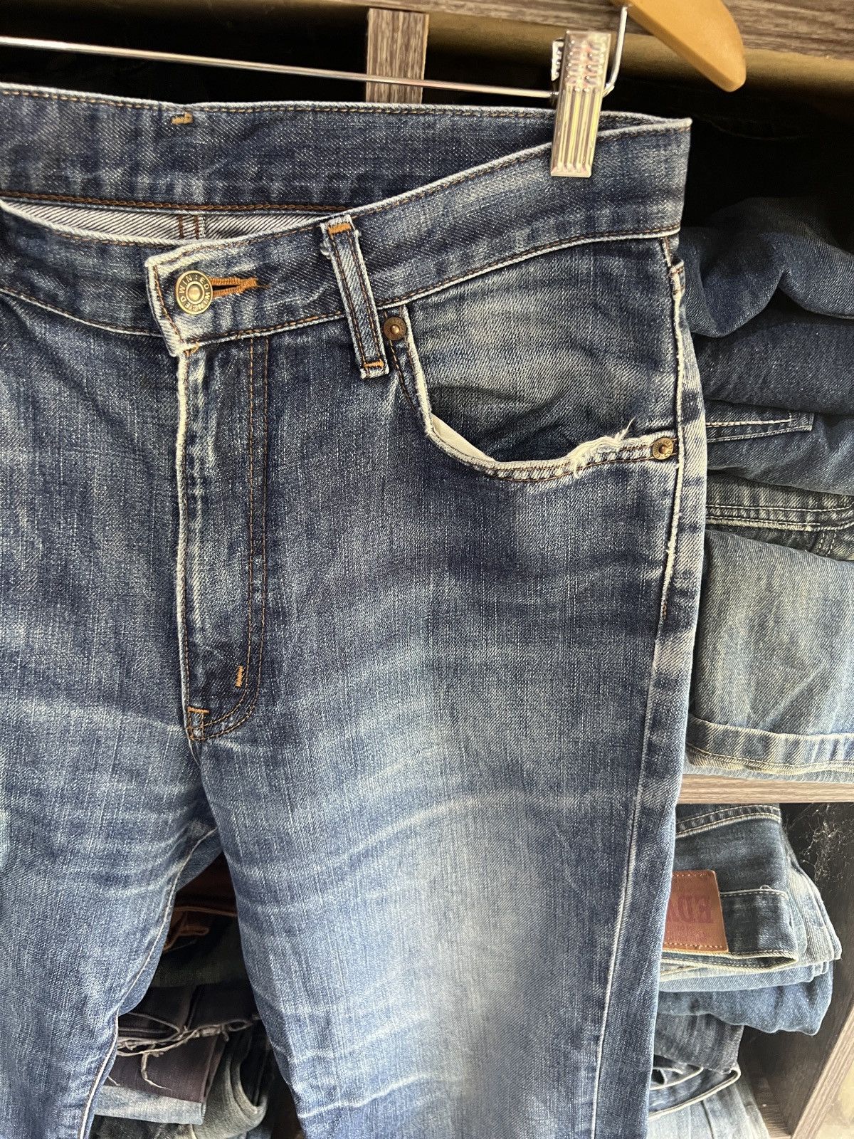 Edwin 🔥Vintage Edwin 503 Regular Distressed Denim Size US 31 - 7 Thumbnail