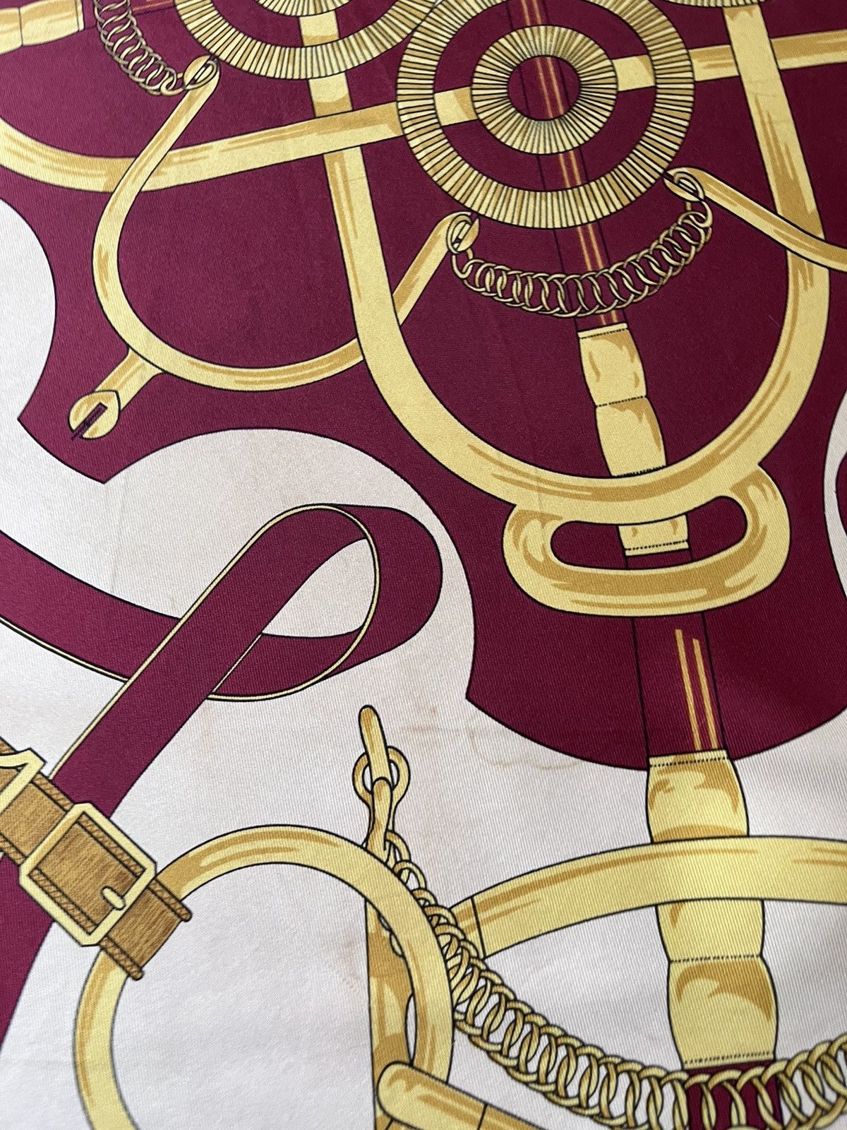 Hermes Hermes ''Eperon d'Or'' silk red scarf Size ONE SIZE - 11 Thumbnail