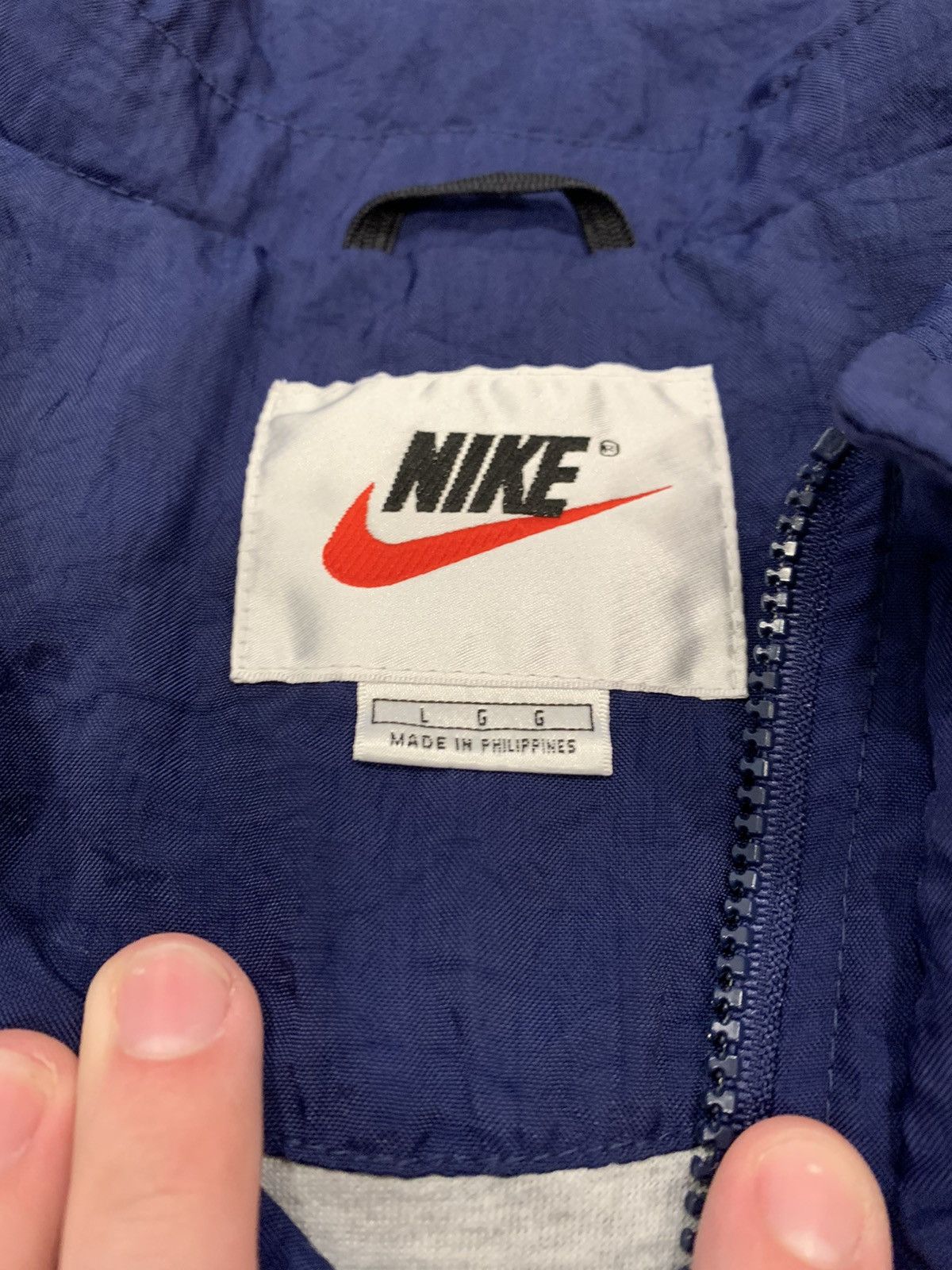 Nike × Vintage Vintage White Tag Nike Windbreaker Size US L / EU 52-54 / 3 - 5 Thumbnail