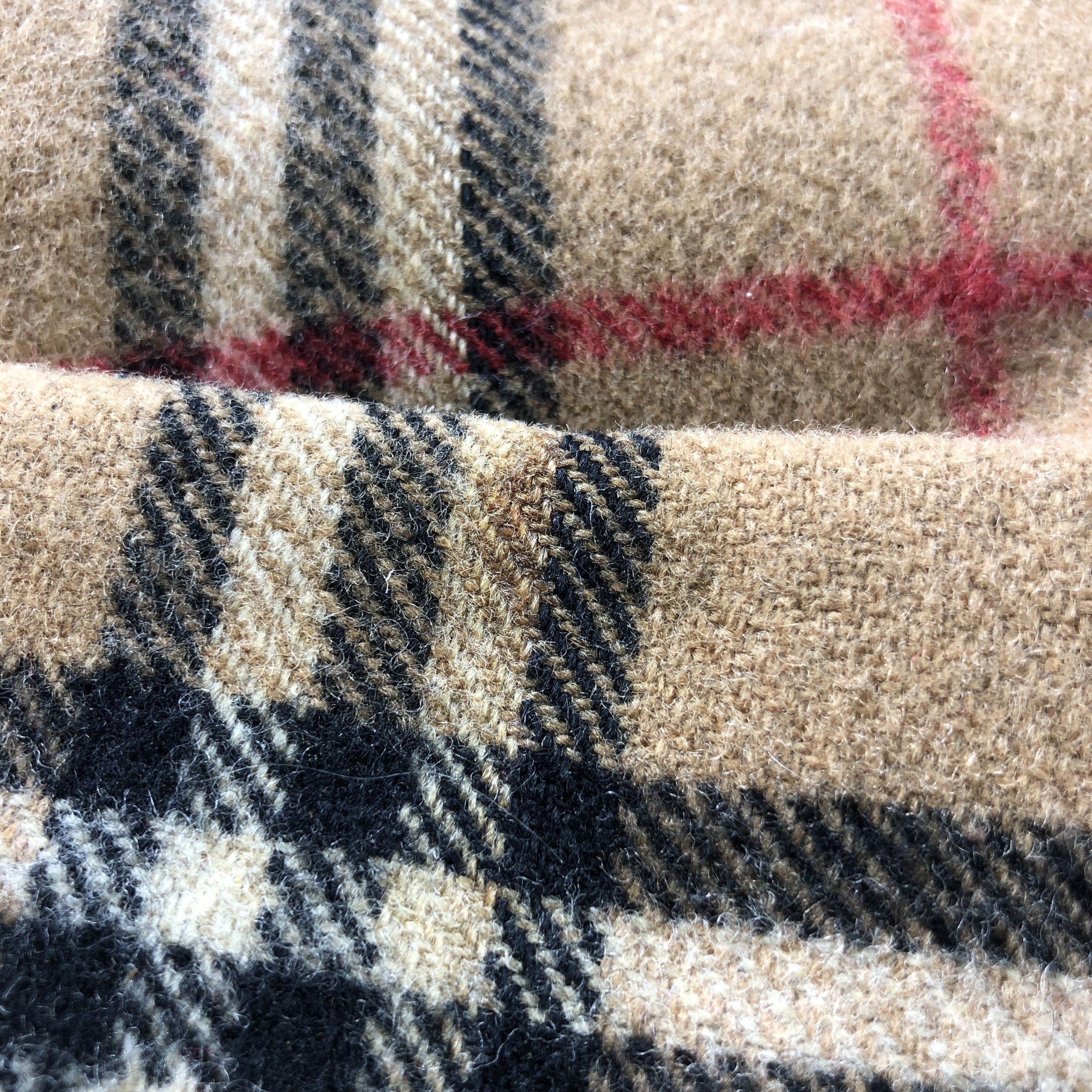 Burberry Burberry Tan Nova Check Wool Scarf Muffler V2911 Size ONE SIZE - 7 Thumbnail