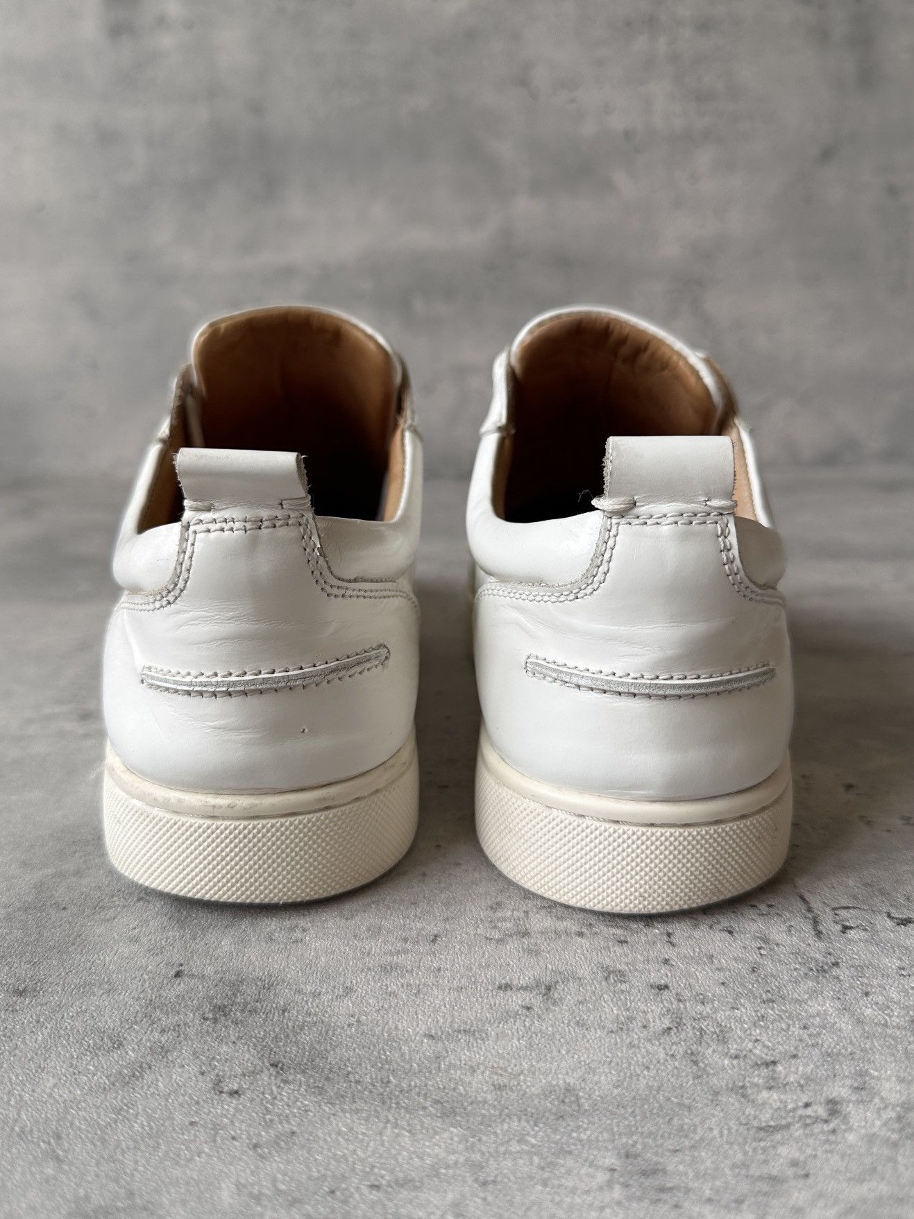 Christian Louboutin LOUIS FLAT CREAM SPIKES LOW TOP Size US 8 / EU 41 - 12 Thumbnail