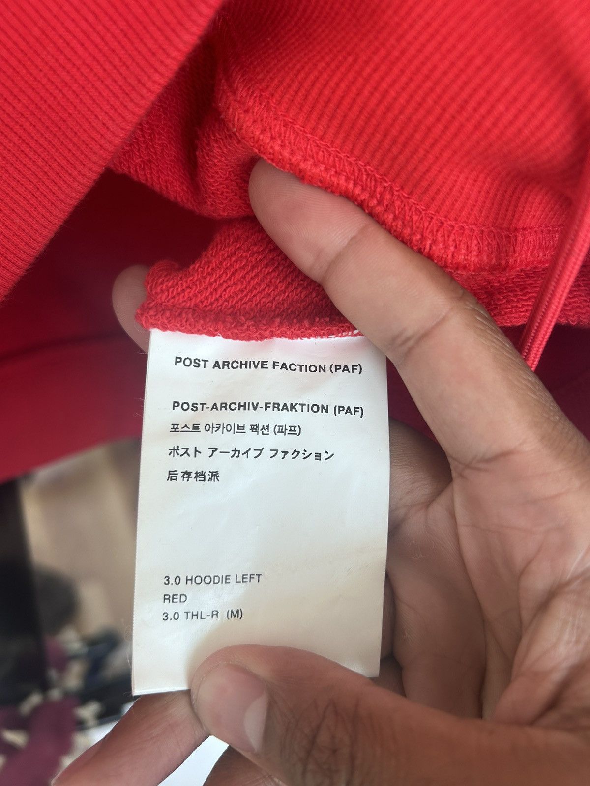 POST ARCHIVE FACTION (PAF) Post Archive Faction Hoodie 3.0 Left Size US M / EU 48-50 / 2 - 3 Thumbnail