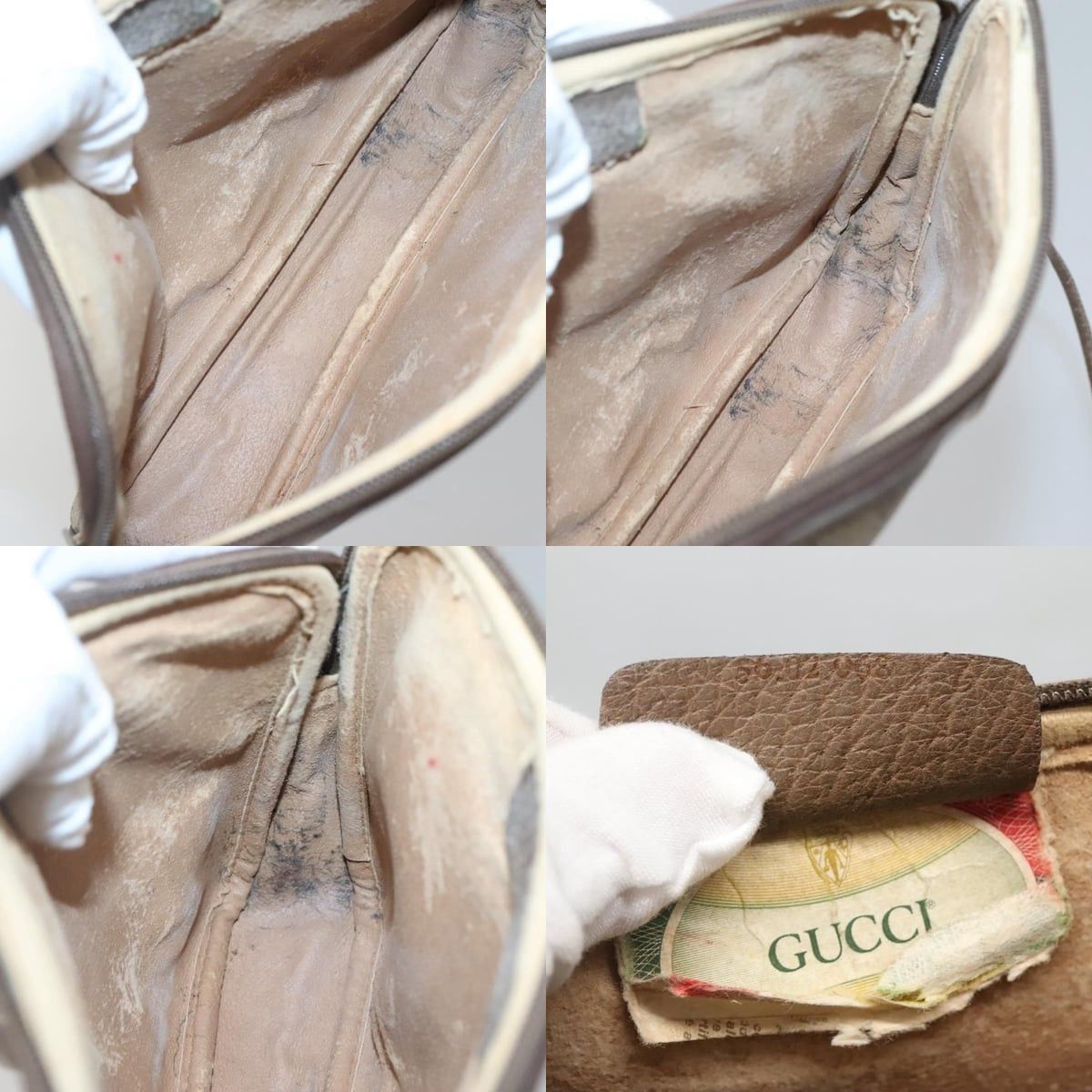 Gucci GUCCI GG Supreme Shoulder Bag Pvc Beige Gold 56 02 068 Size ONE SIZE - 12 Thumbnail