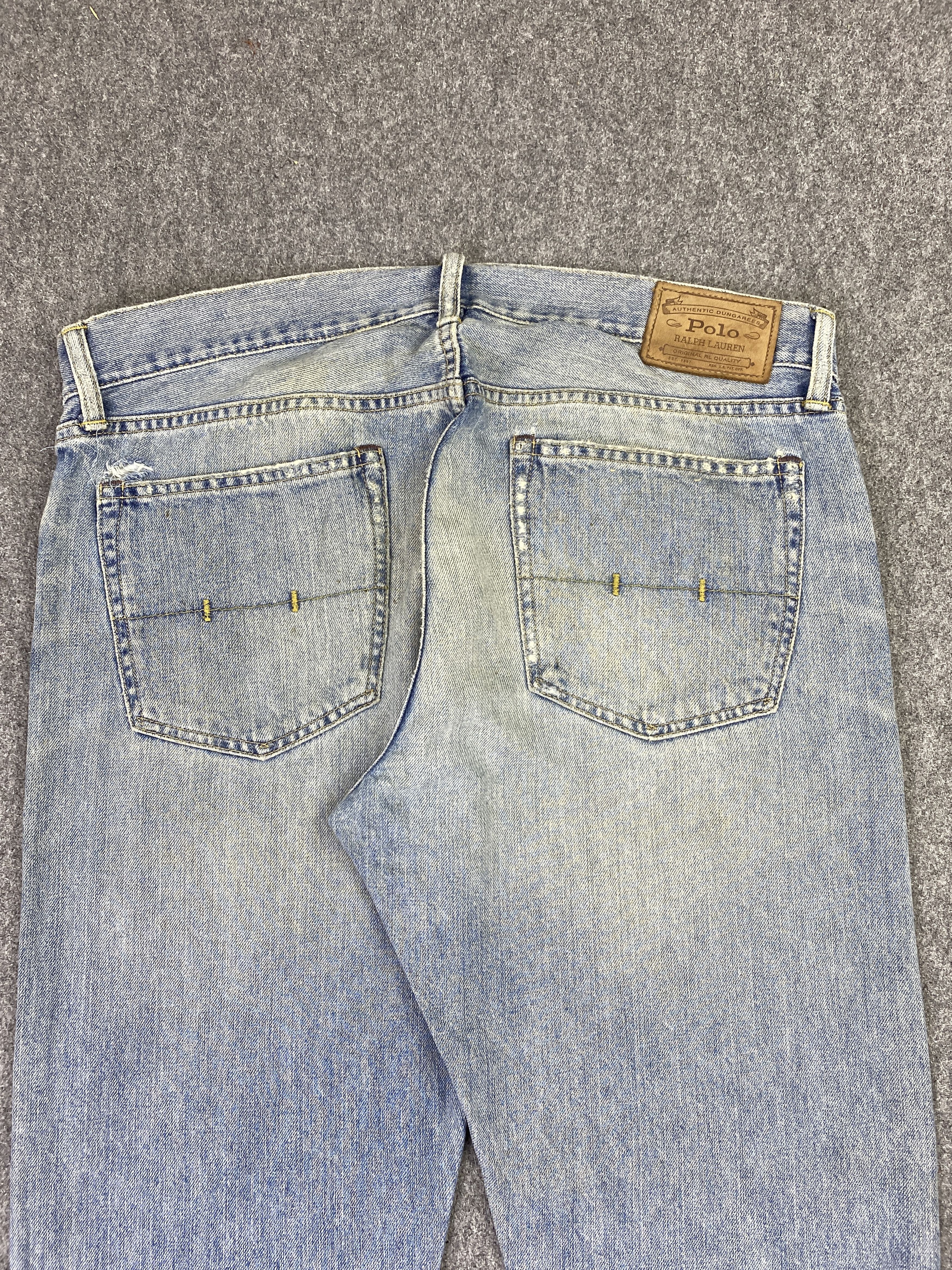 Polo Ralph Lauren Vintage Polo Ralph Lauren Selvedge Faded Blue Jeans DP2855 Size US 37 - 4 Thumbnail