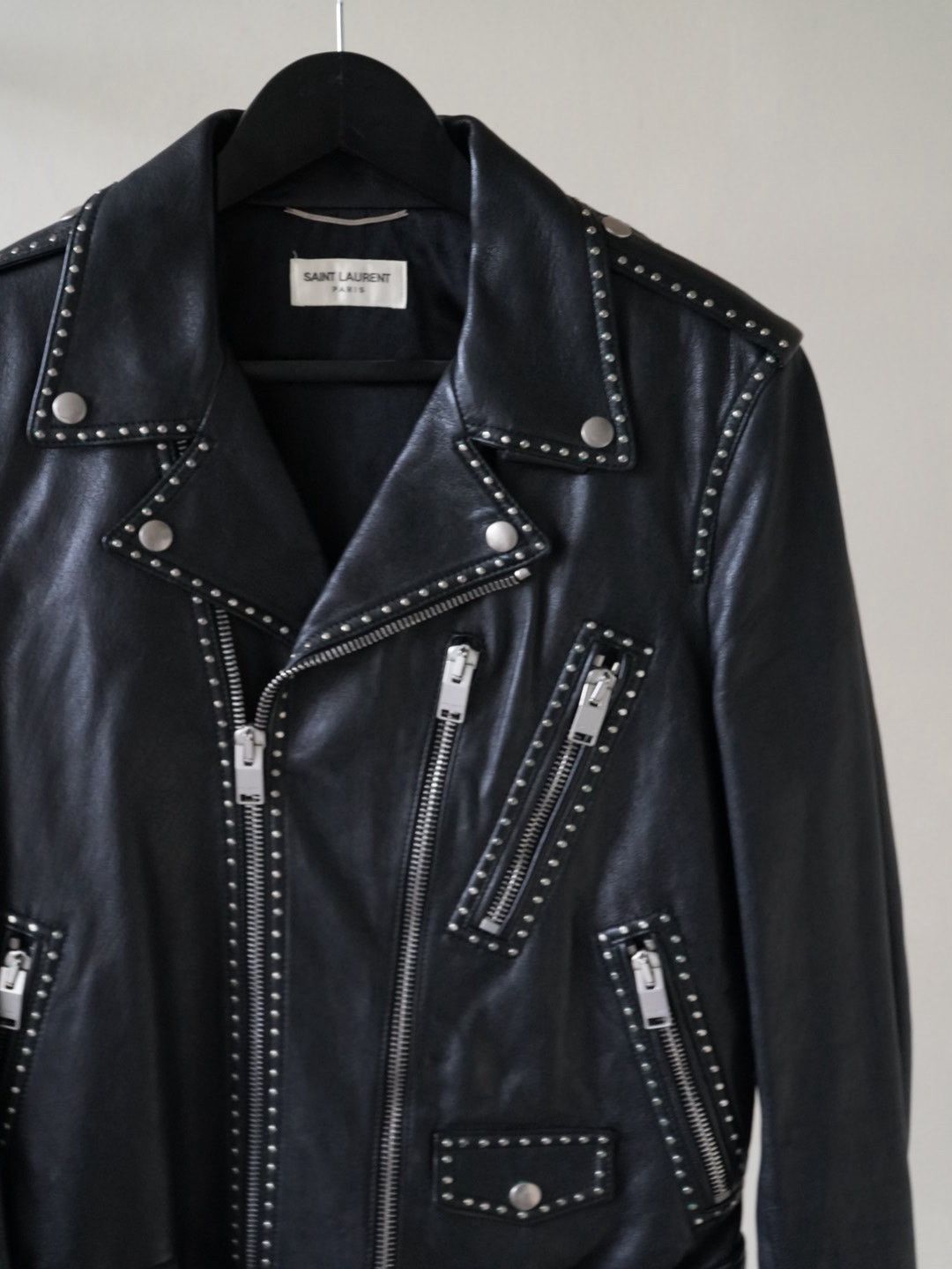 Hedi Slimane × Saint Laurent Paris Saint Laurent SS14 L17 Riveted Leather Jacket 2408-Nextarrow Size US M / EU 48-50 / 2 - 5 Thumbnail