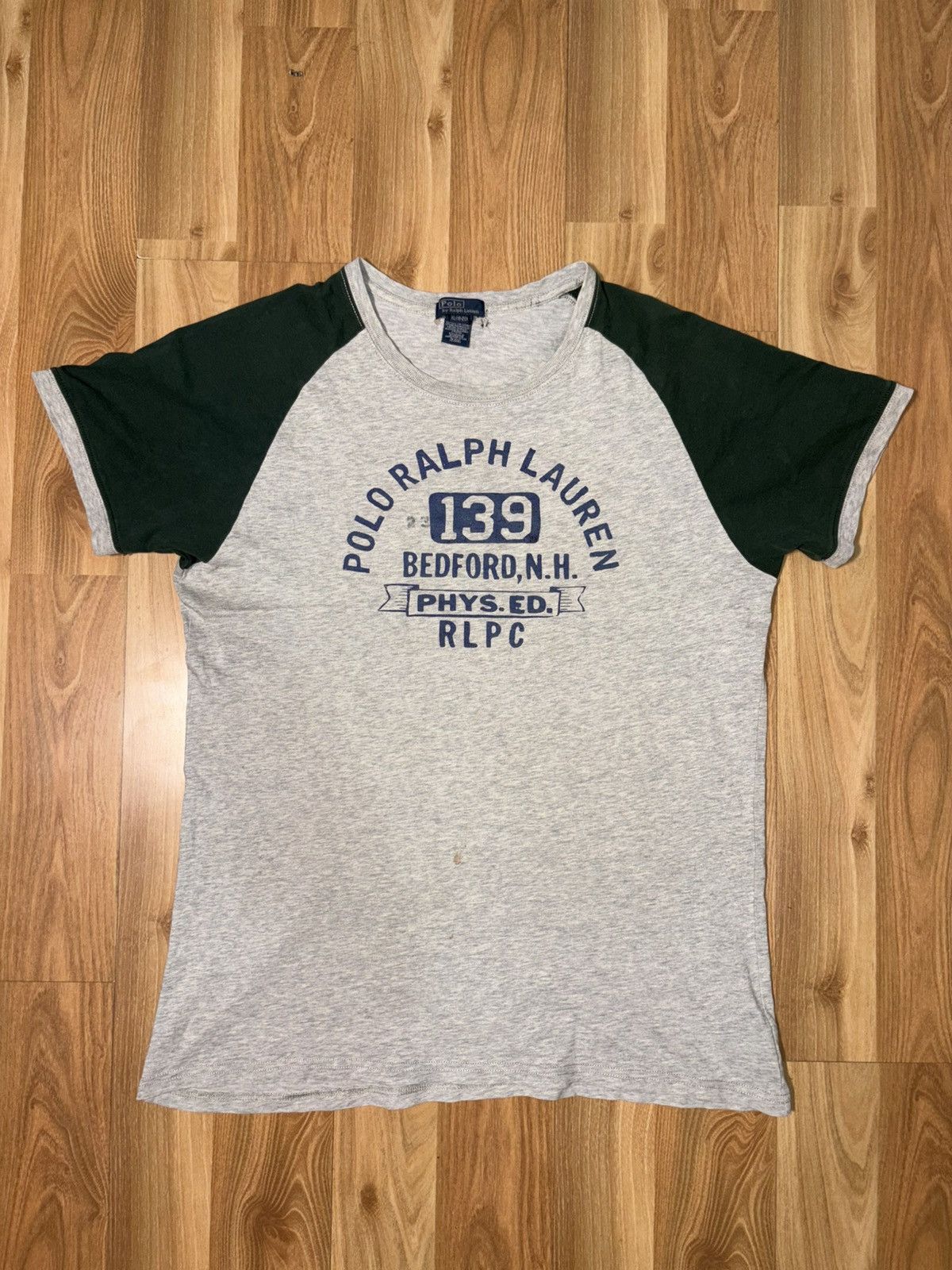 Polo Ralph Lauren VTG Polo Ralph Lauren Raglan RingerTee Bedford N.H Phys Ed Size US M / EU 48-50 / 2 - 1 Thumbnail