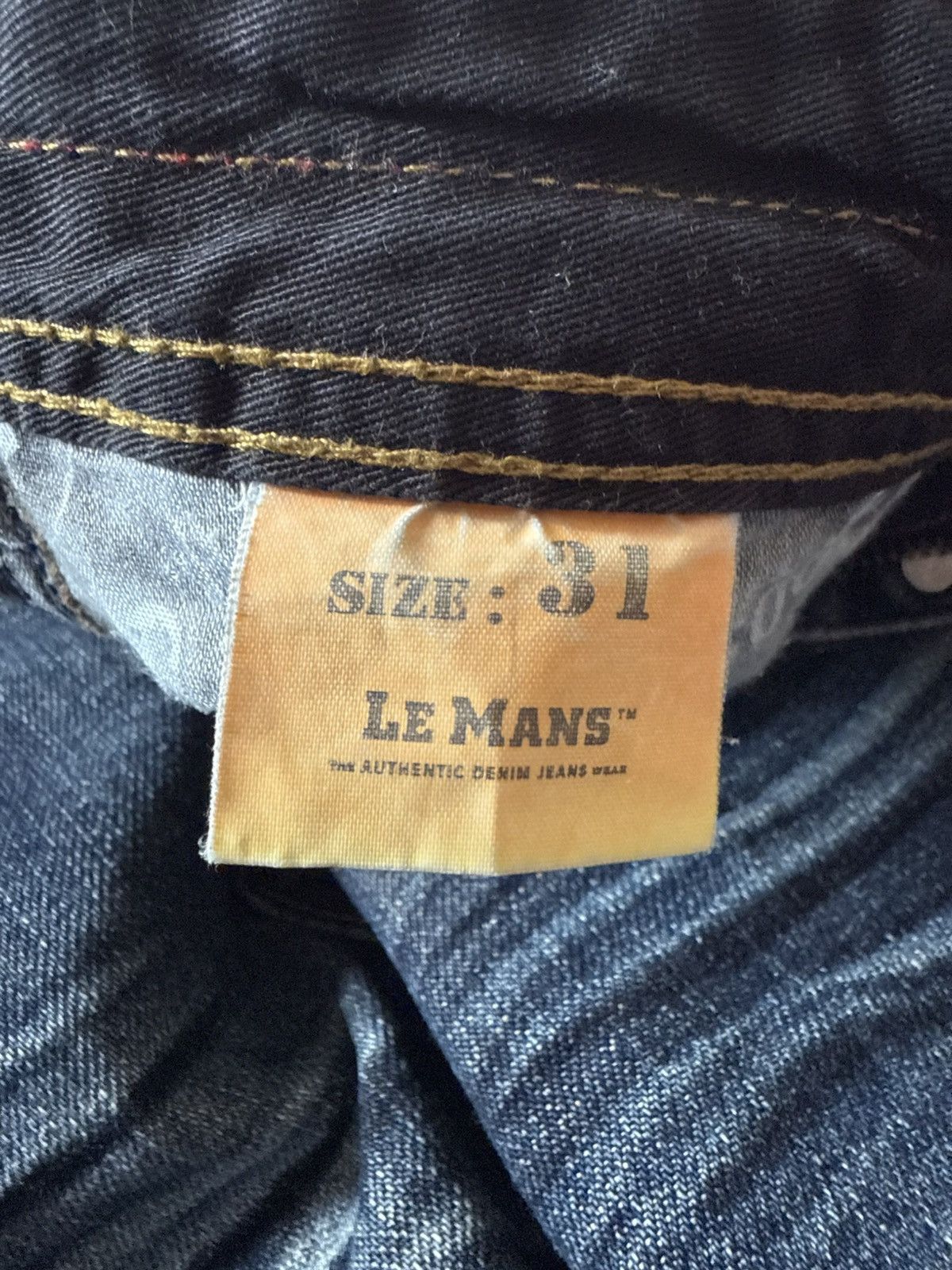 Japanese Brand Lemans Japan Claw Mark Whiskers Shadow Wash Jeans Size US 29 - 24 Thumbnail