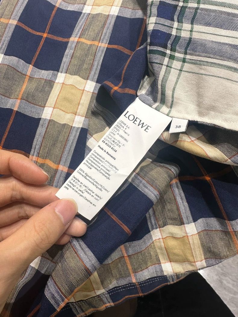 Loewe LOEWE Spliced plaid leather shirt Size S / US 4 / IT 40 - 3 Thumbnail