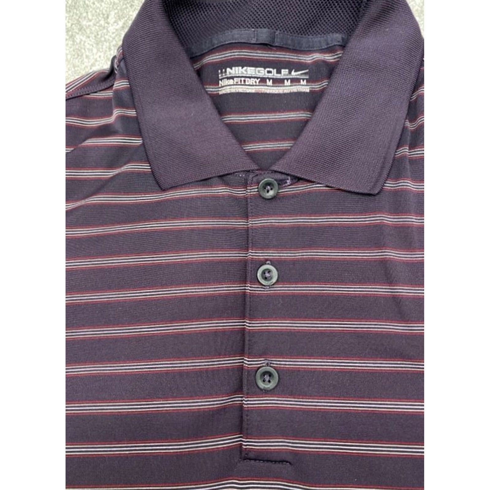 Nike Nike Dri FIT Golf Polo Shirt M Adult Multicolor Striped Short Sleeve Nike Logo 335839-511 Mens Polo Size US M / EU 48-50 / 2 - 2 Thumbnail