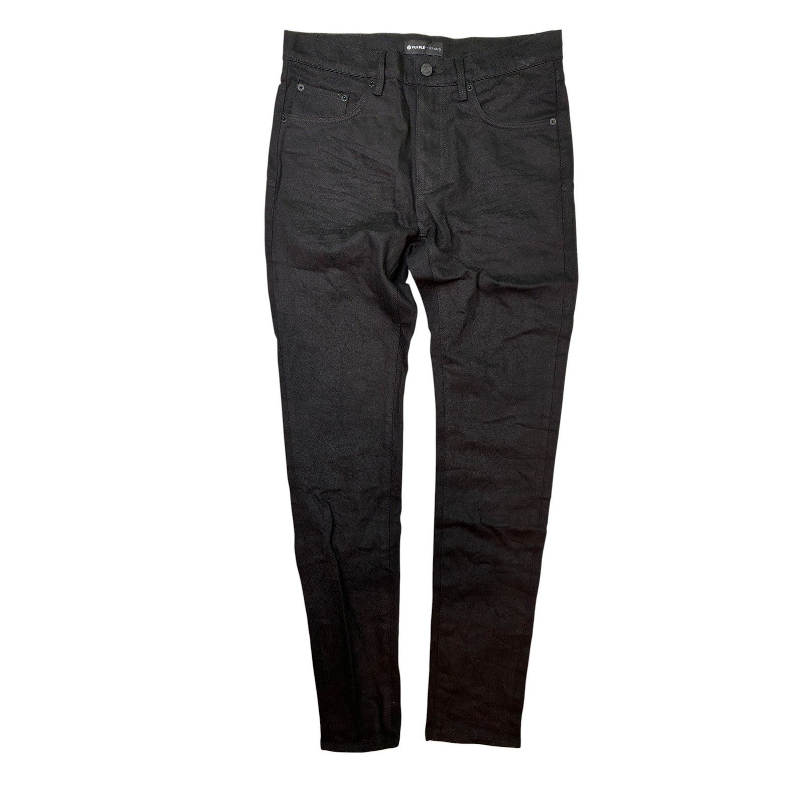 Purple Brand Purple Brand Black Plain Jeans Size US 31 - 1 Thumbnail