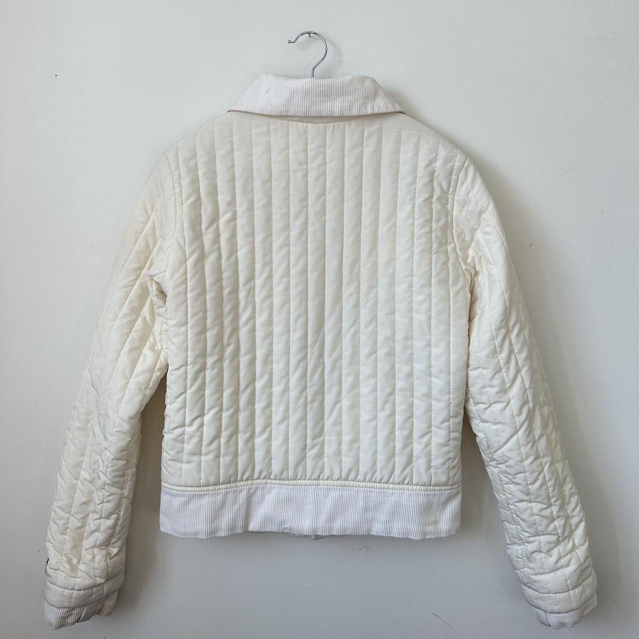 Diesel × Y/Project DIESEL Cream Quilted coat w/ corduroy trim Size S / US 4 / IT 40 - 3 Thumbnail