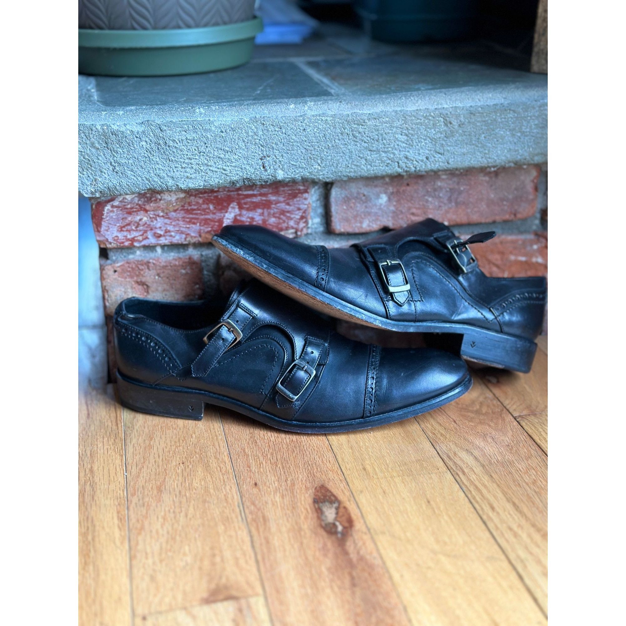 John Varvatos $698 JOHN VARVATOS COLLECTION FLEETWOOD DOUBLE MONK STRAP BL Size US 11 / EU 44 - 5 Thumbnail