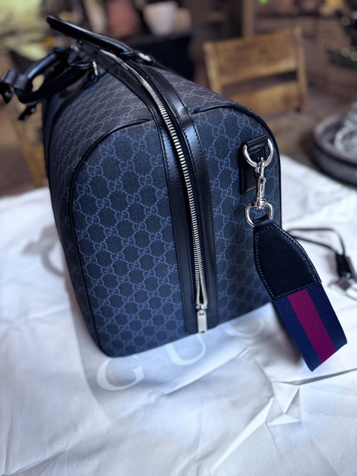 Gucci Gucci Large GG Duffle Bag Size ONE SIZE - 19 Thumbnail