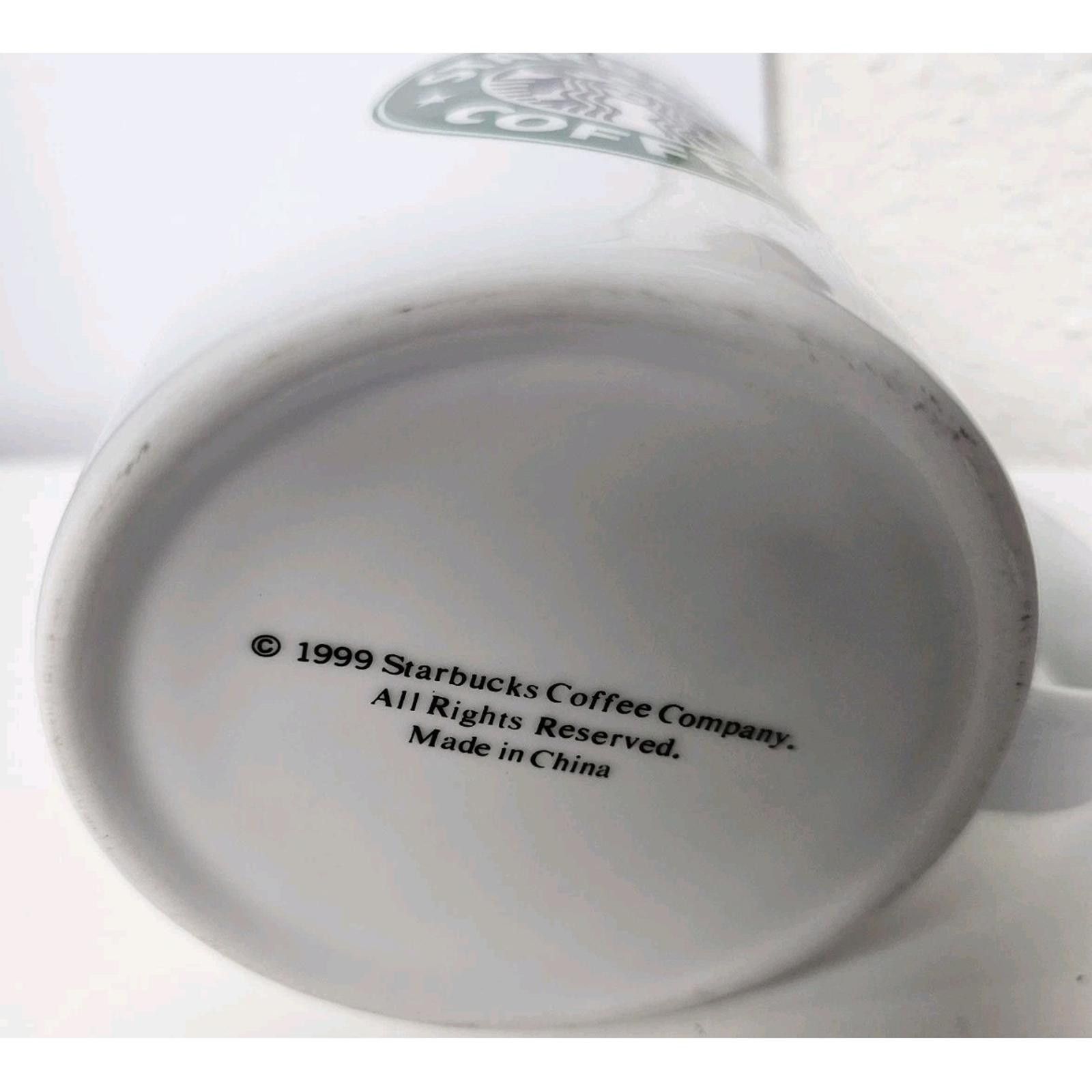 Other Vintage 1999 Starbucks Coffee Mug White Green Siren Mermaid Size ONE SIZE - 3 Thumbnail