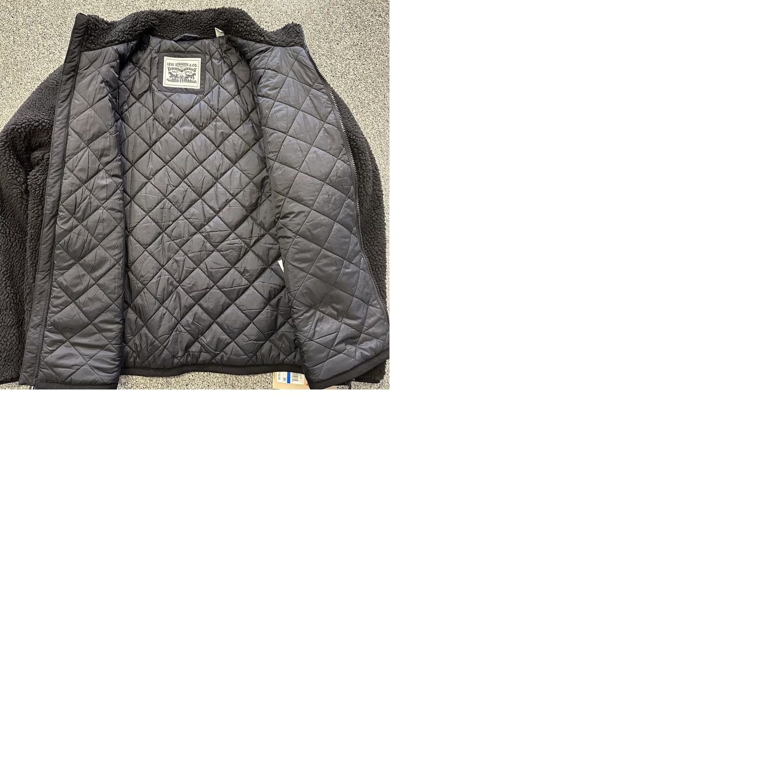 Levi's Levi's Jacket Mens XL Black All Over Sherpa Fleece Quilted Lined Mock Neck Jacket Size US XL / EU 56 / 4 - 9 Thumbnail