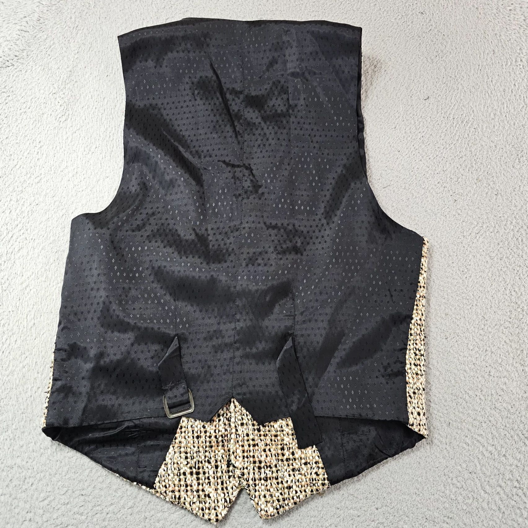 Vintage VINTAGE Earl Ratenburg Vest Womens 36 Beige Black Hand Woven Silk Made USA Size XS / US 0-2 / IT 36-38 - 6 Thumbnail