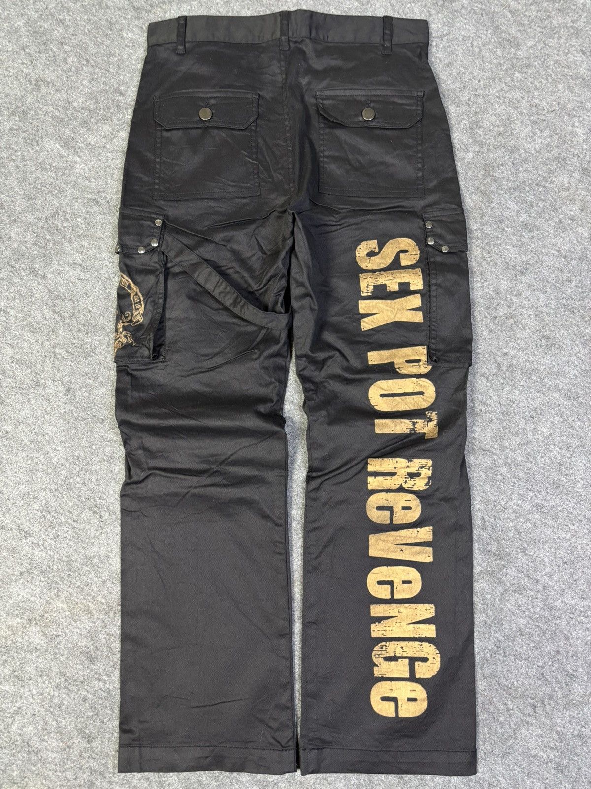 Japanese Brand SEX POT ReVeNGe Japan Punk Anarchy Bondage Street Pant K177 Size US 31 - 15 Thumbnail
