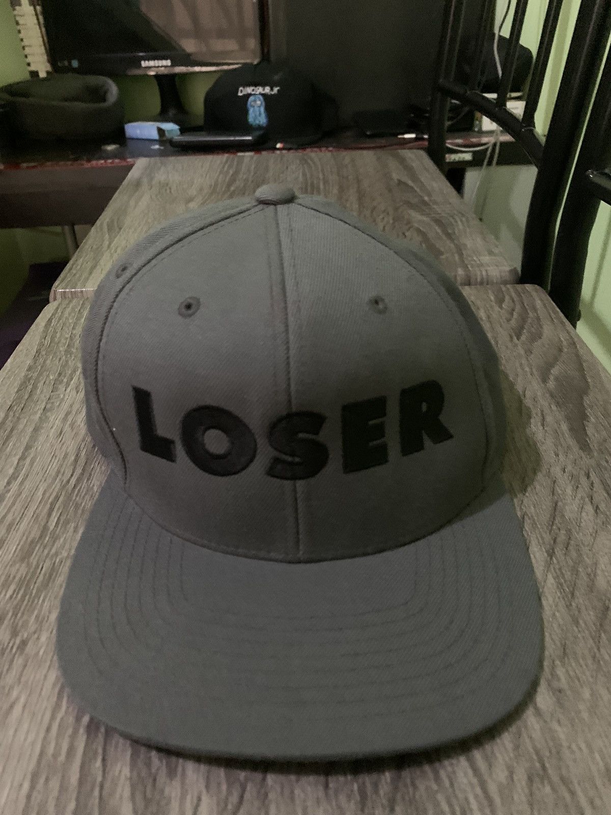 image of Band Tees x Nirvana Vintage Sub Pop Loser Snapback Hat in Grey, Men's